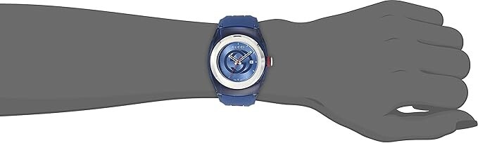 NEW Gucci Sync L 36mm Blue Rubber Strap Quartz Unisex Designer Watch YA137304