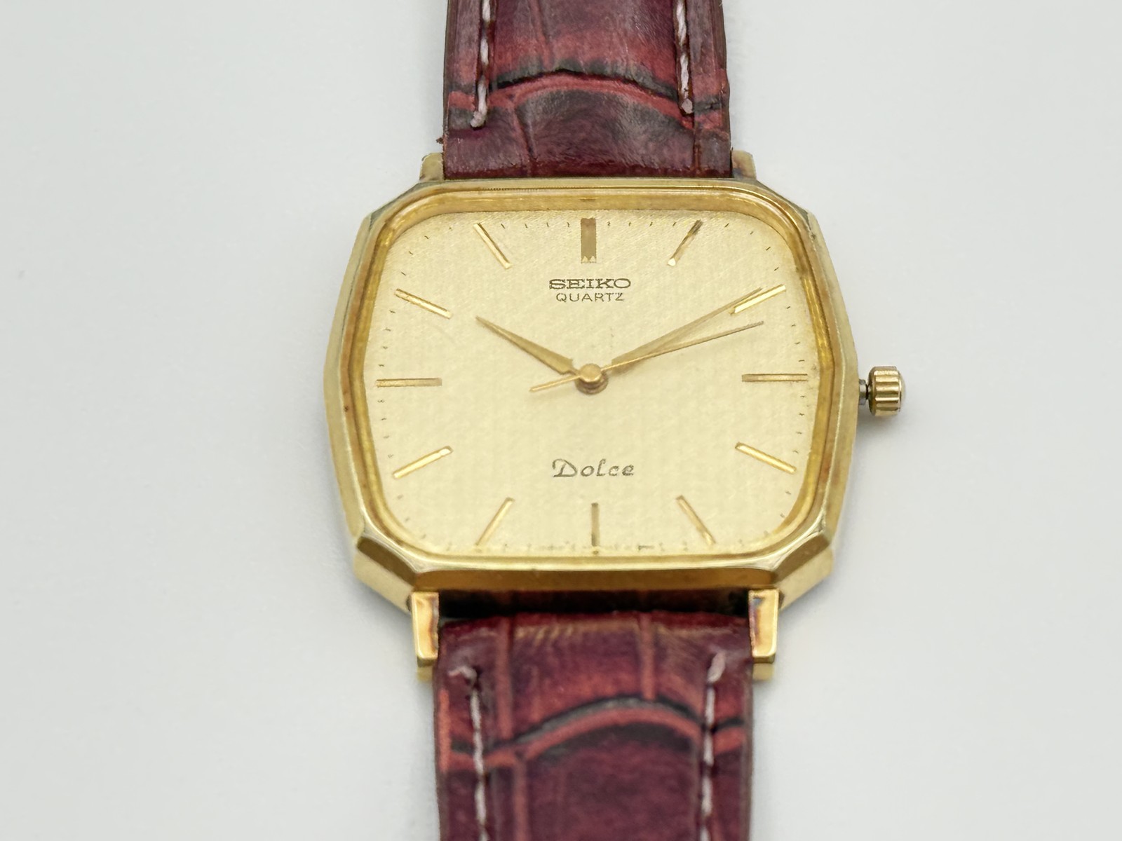 SEIKO Dolce 7731-5120 Gold Dial Quartz Men’s Dress Watch Japan Vintage #2