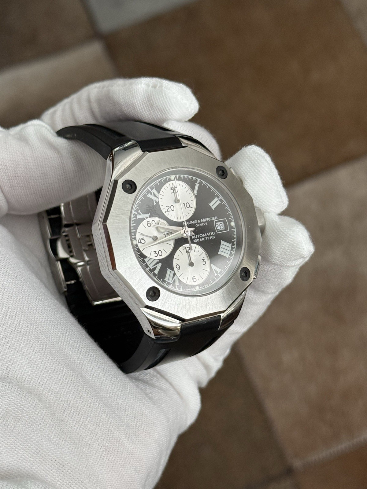 Vintage Baume & Mercier Riviera 65541 Men’s Chronograph Date Sports Watch