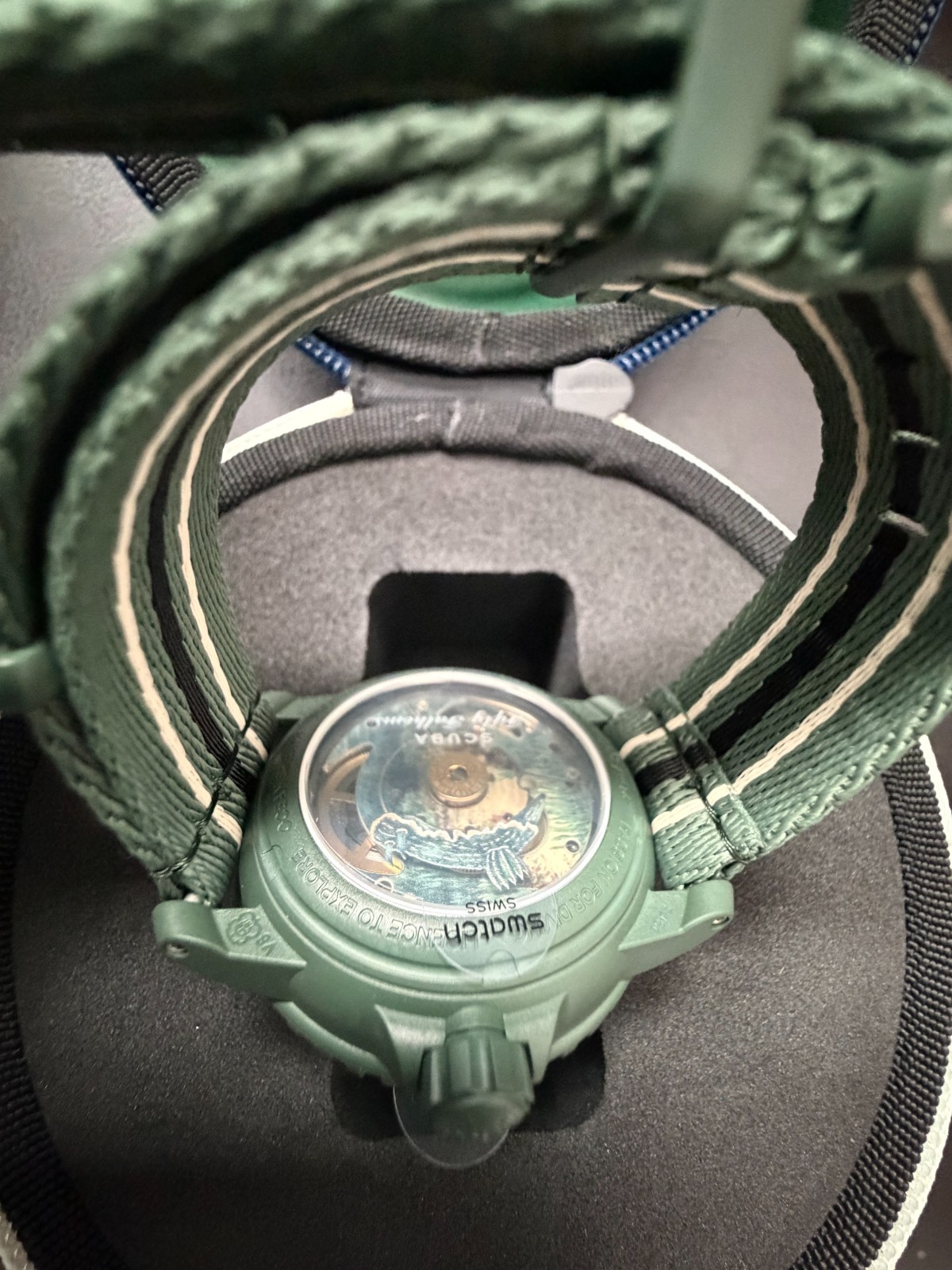 Blancpain x Swatch Scuba Fifty Fathoms GREEN ABYSS Brand New Box Papers