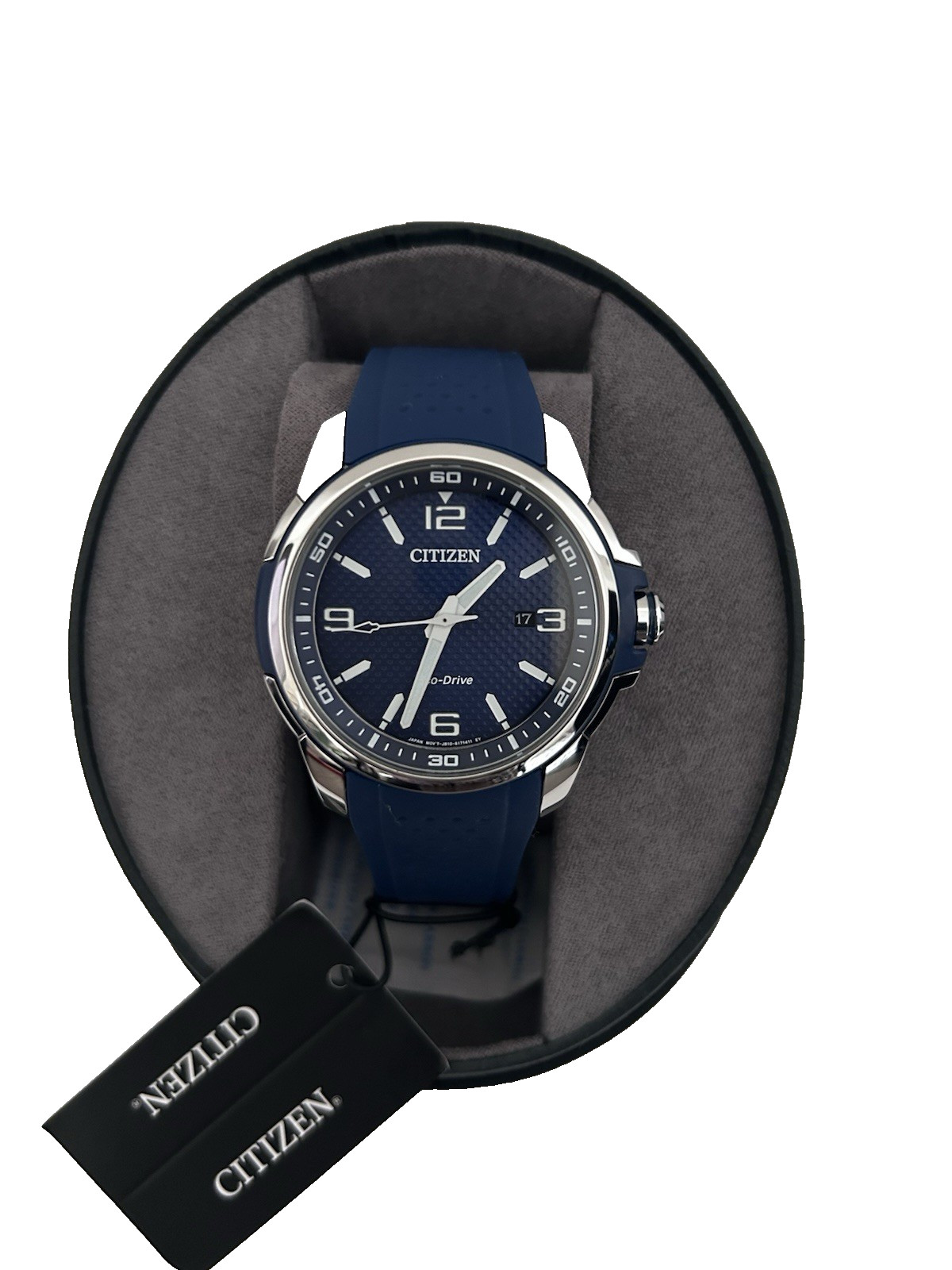 Citizen Eco-Drive Sport men watch blue strap blue dial AW1158-05L