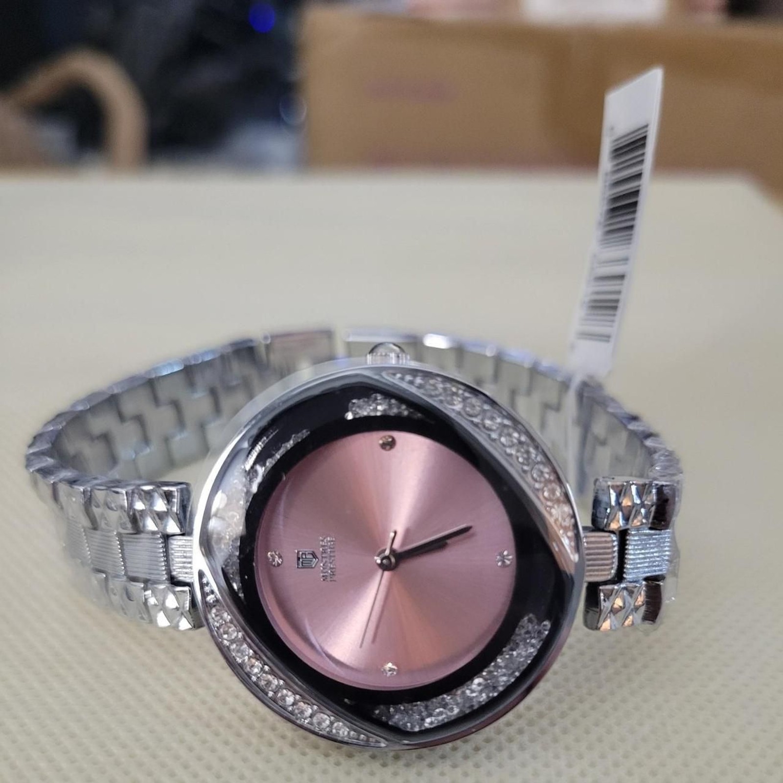 No-brand Women’s Pink and Silver Watch