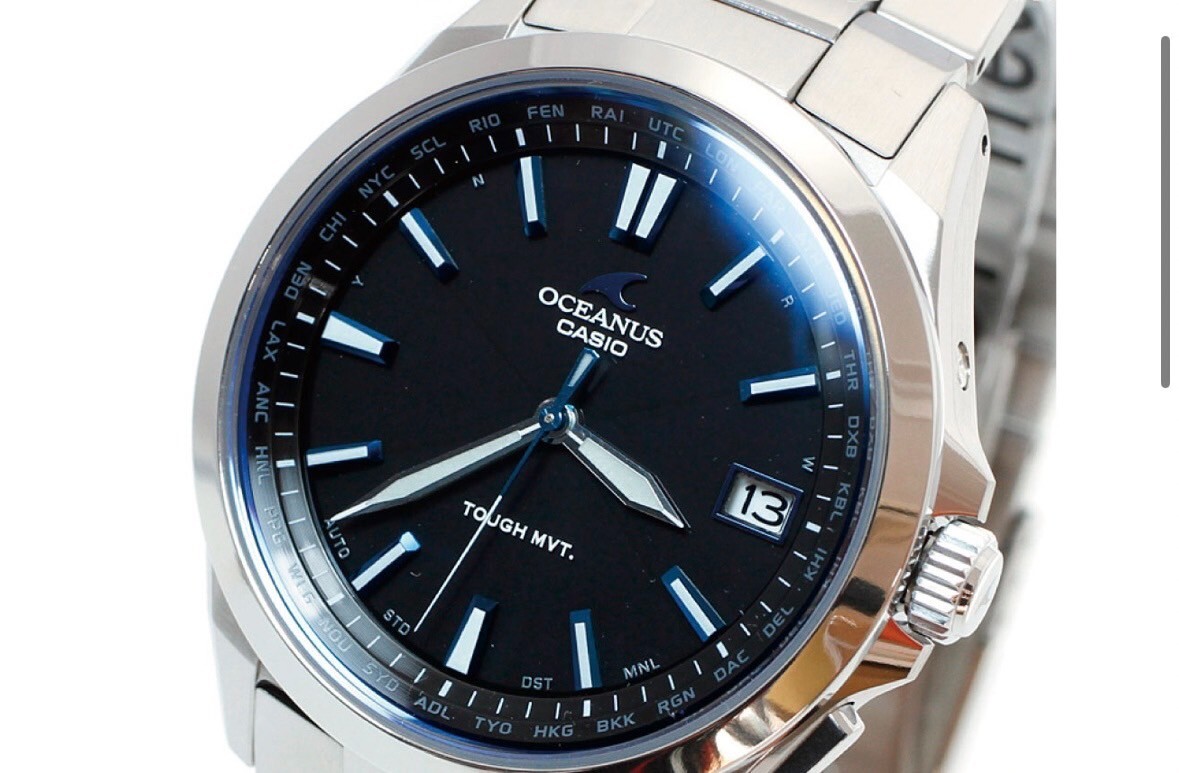 Casio Oceanus OCW-S100-1AJF Titanium Radio Solar Men’s Wrist Watch Black 41.5mm