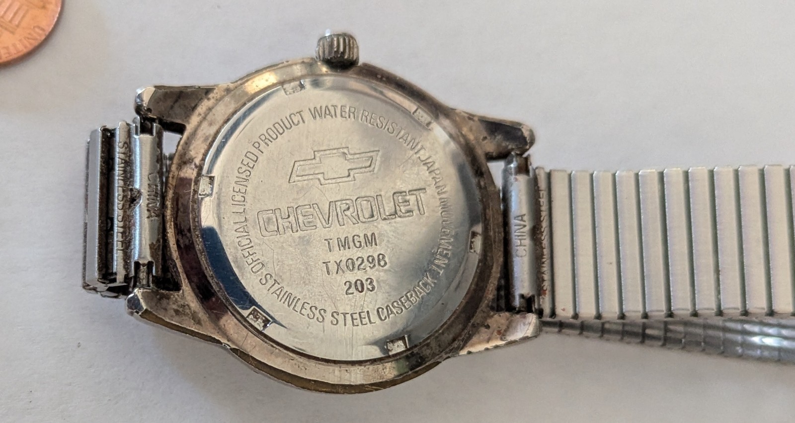 Vintage Chevrolet Belair Watch TMGM TX0298 203 Mens Wristwatch Black New Battery