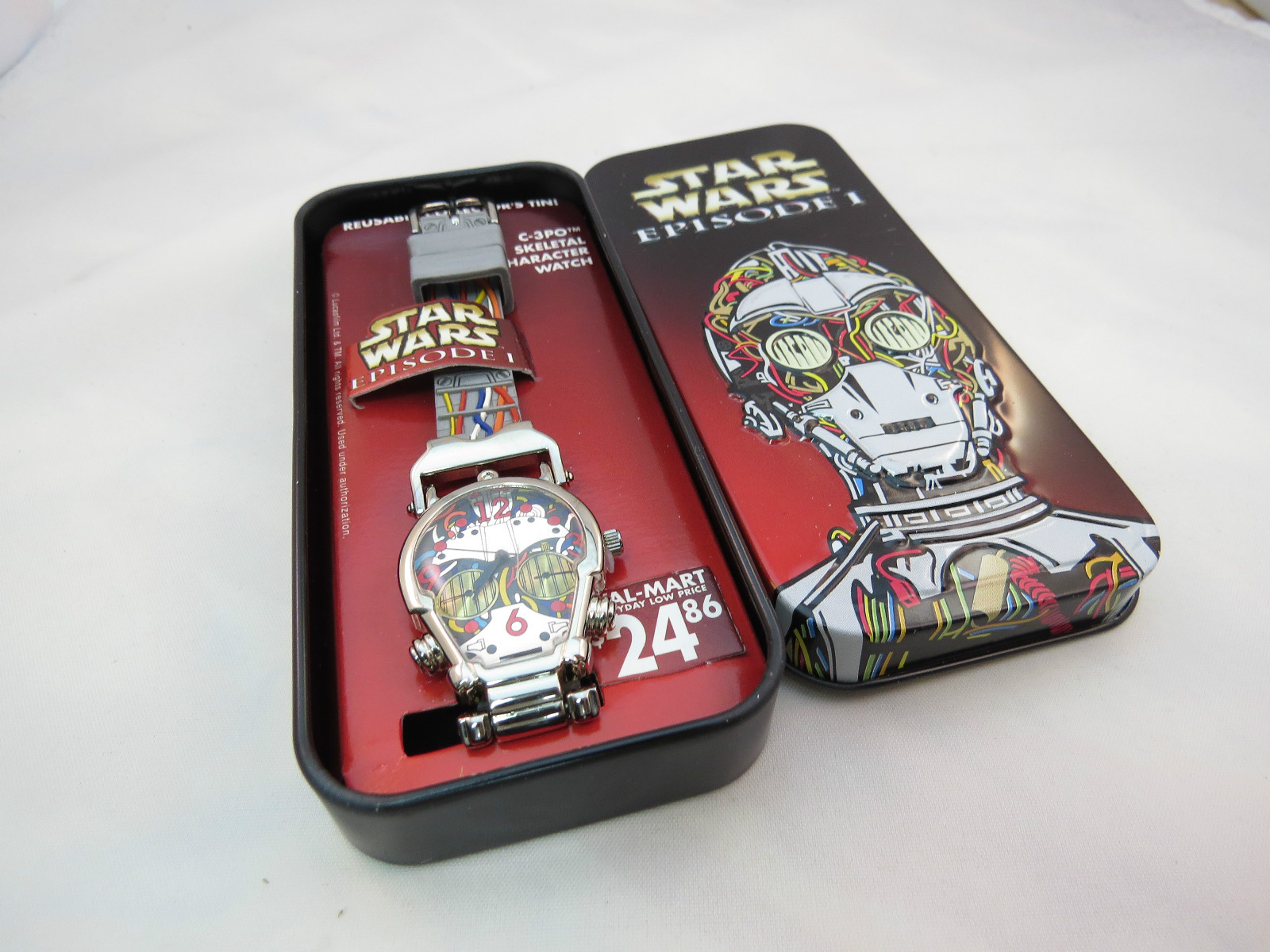 STAR WARS, C-3PO, Episode 1, Skeletal with Collector’s Tin, MEN/Kids WATCH R6-30