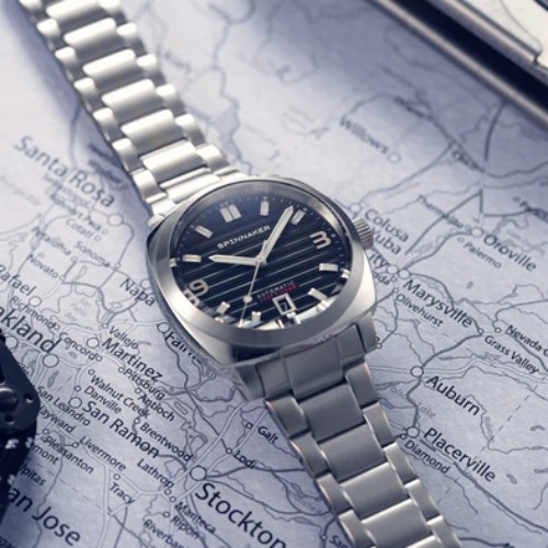 Spinnaker Hull Riviera Black Dial Japanese Automatic SP-5073-33 Men’s Watch