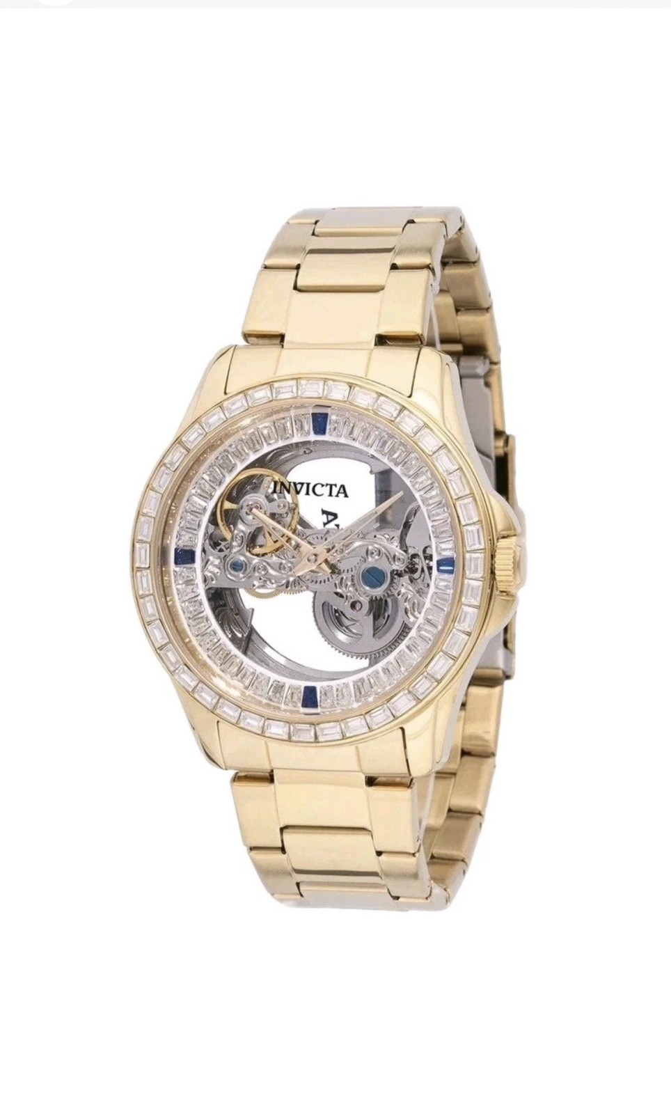 Invicta Objet D Art Idyll Automatic Men’s Watch w/ Skeleton Dial – 43mm. Gold