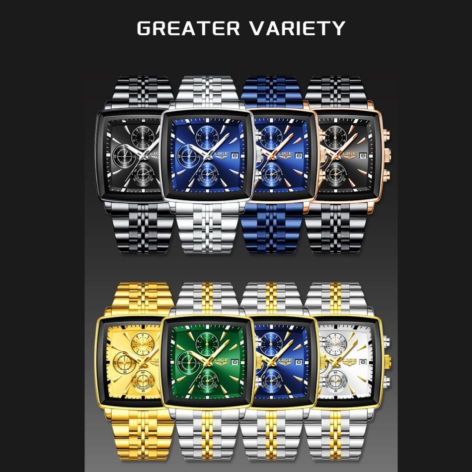 Men Business Watch Stainless Steel Quartz Date Luminous Chronograph Man Watch