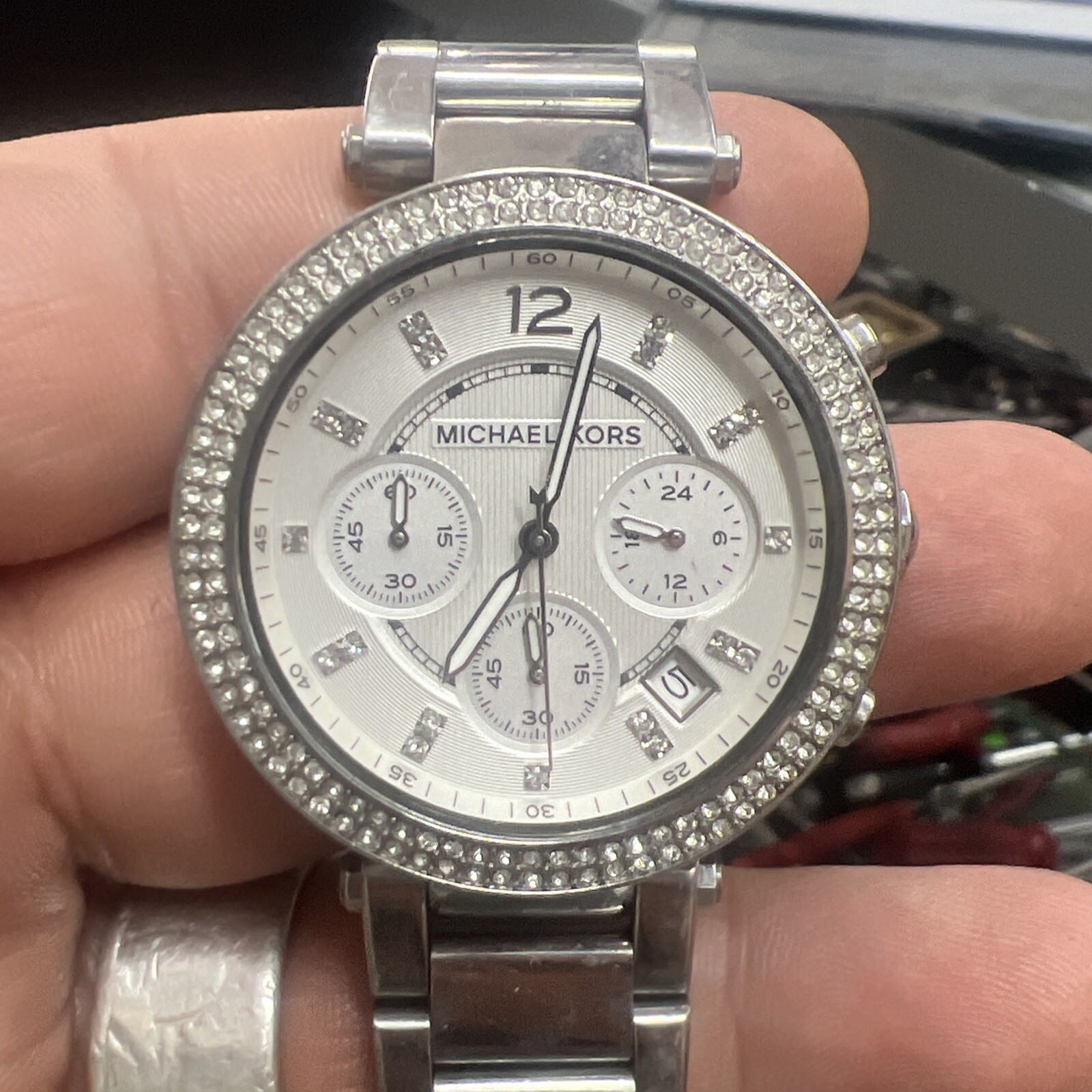 Michael Kors MK5353 Parker Silver Chronograph Stainless Steel 39mm Women’s Watch