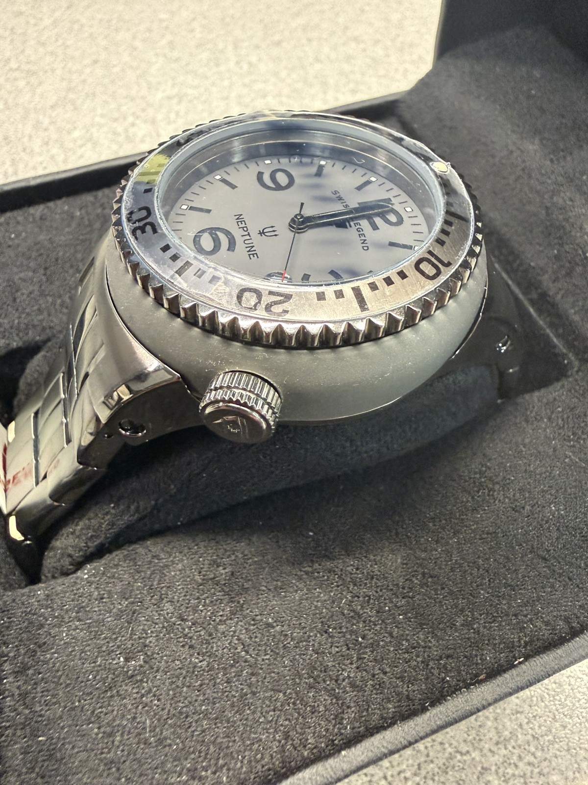 Swiss Legend Gray Neptune Watch – Stainless Steel Bracelet – Never Worn w/ Tags