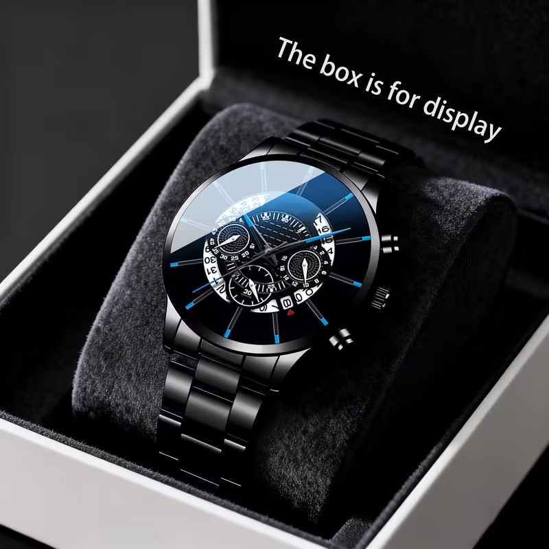 12PCS Men’s Fashion Quartz Watch Set – Business & Casual Style