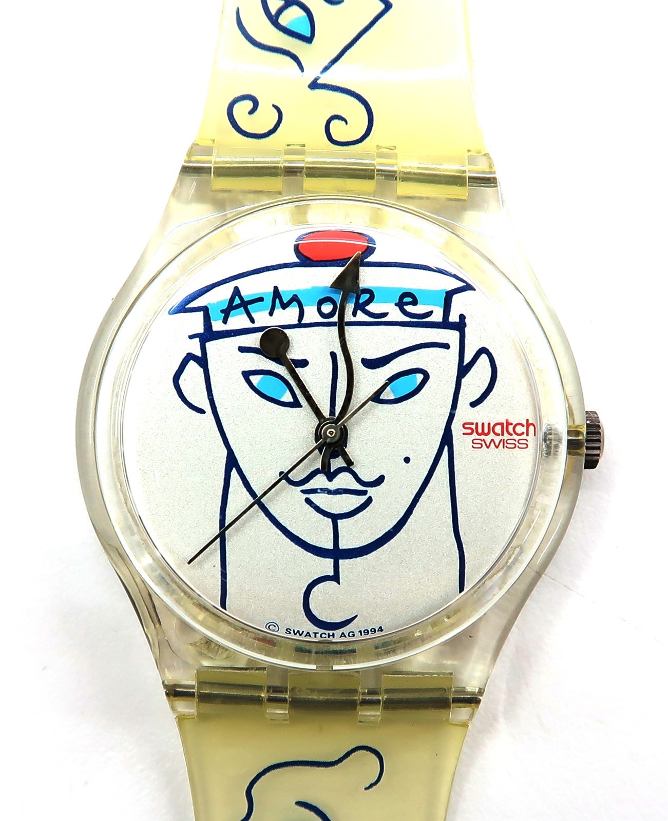NEW Swatch Watch FLOWERS GK207 by Lindsay Kemp 1995 with Case, Print & Papers