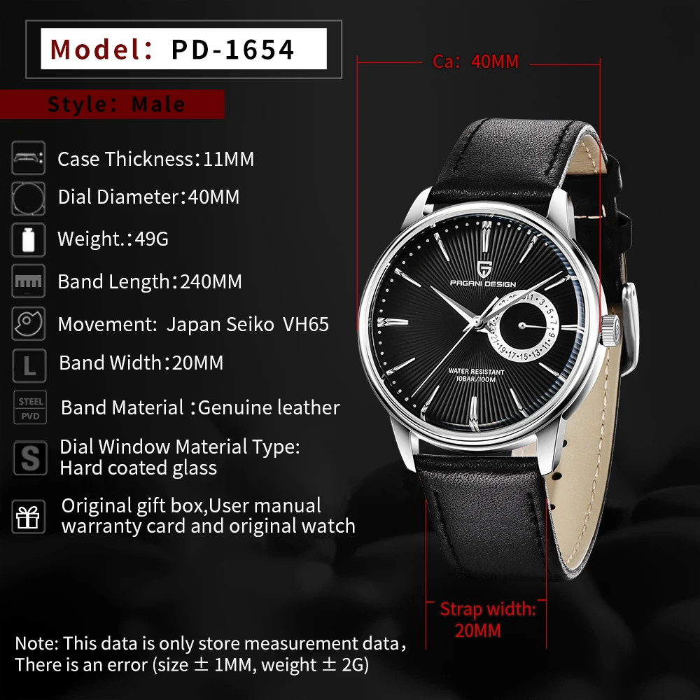 Men’s Military Quartz Watch Stainless Steel Waterproof Sport Wristwatch 1654