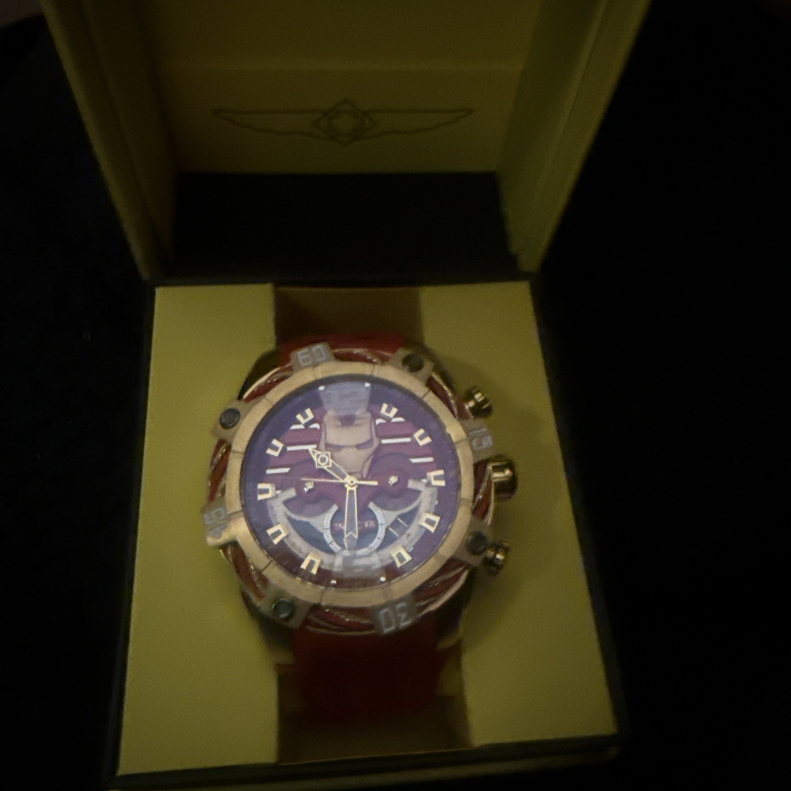 Invicta Marvels Iron Man Men’s Watch Limited Edition – 52mm, Gold, Red (35092)