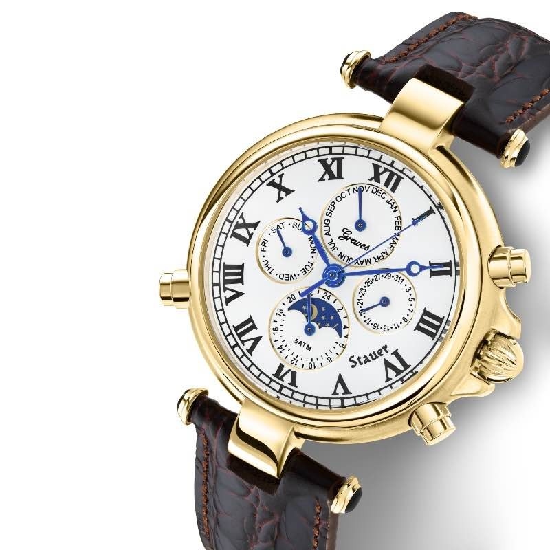 Stauer Gold Finished Graves ’33 Wristwatch – Automatic Watch for Men with