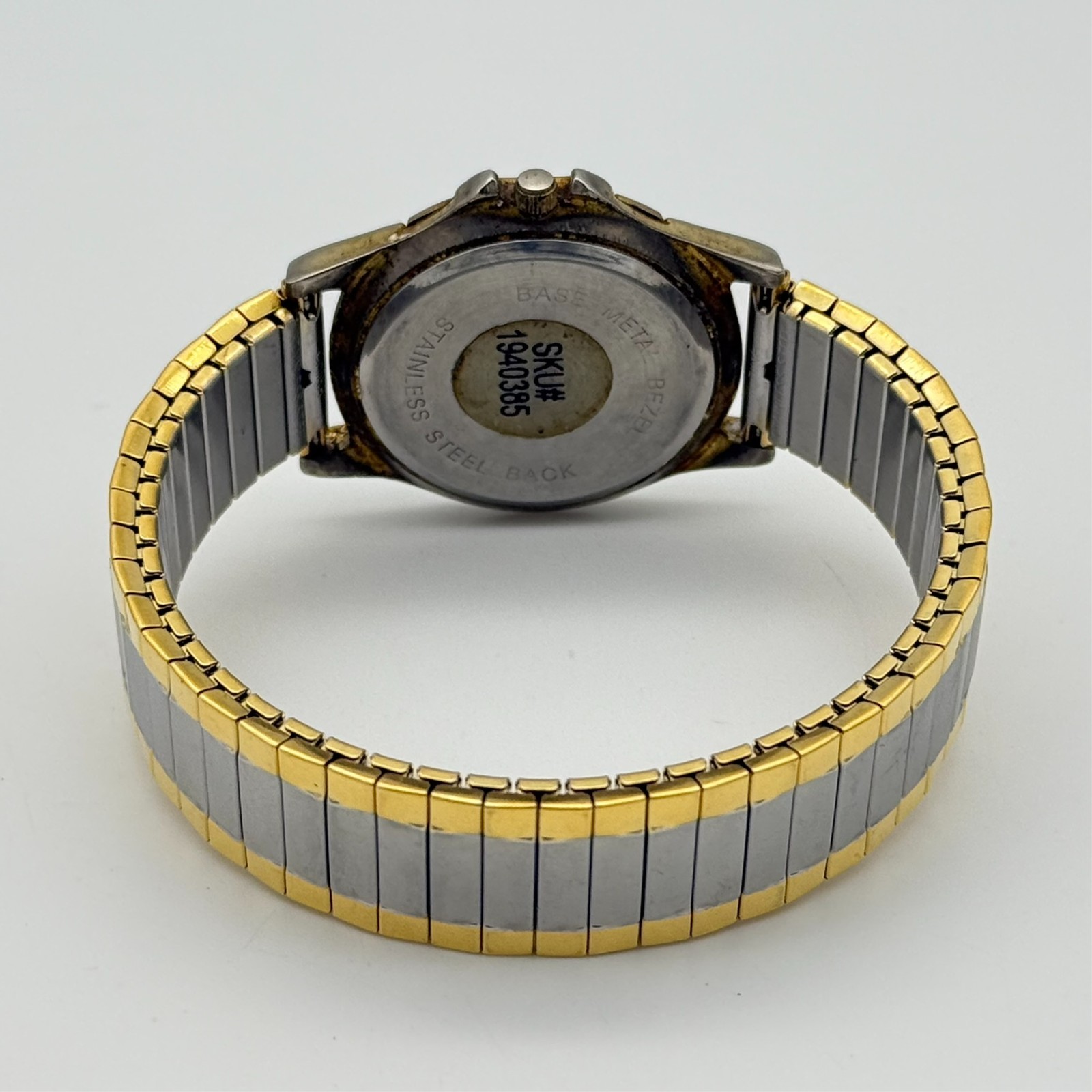 Vintage 1990s Men’s EDISON Two-Tone 35mm Watch, Blue-Green Dial, Diamond Accent