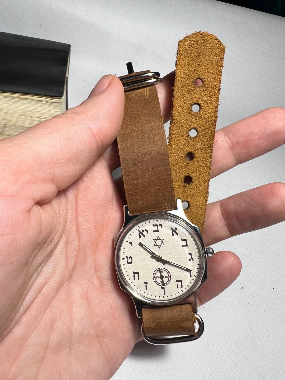 Pobeda Wrist Watch Hebrew Numbers Star of David Israel Soviet USSR Style watch