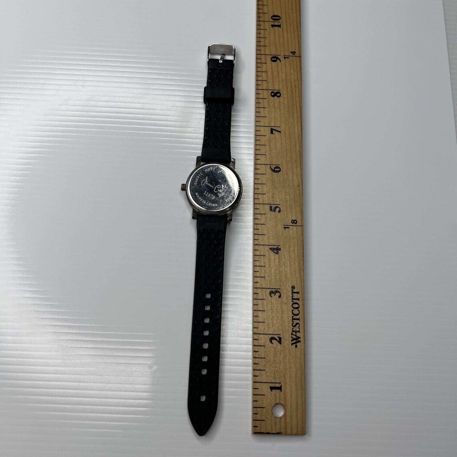 F Jessica Carlyle Lime Green Black Silicone 11878 Stainless Watch Works