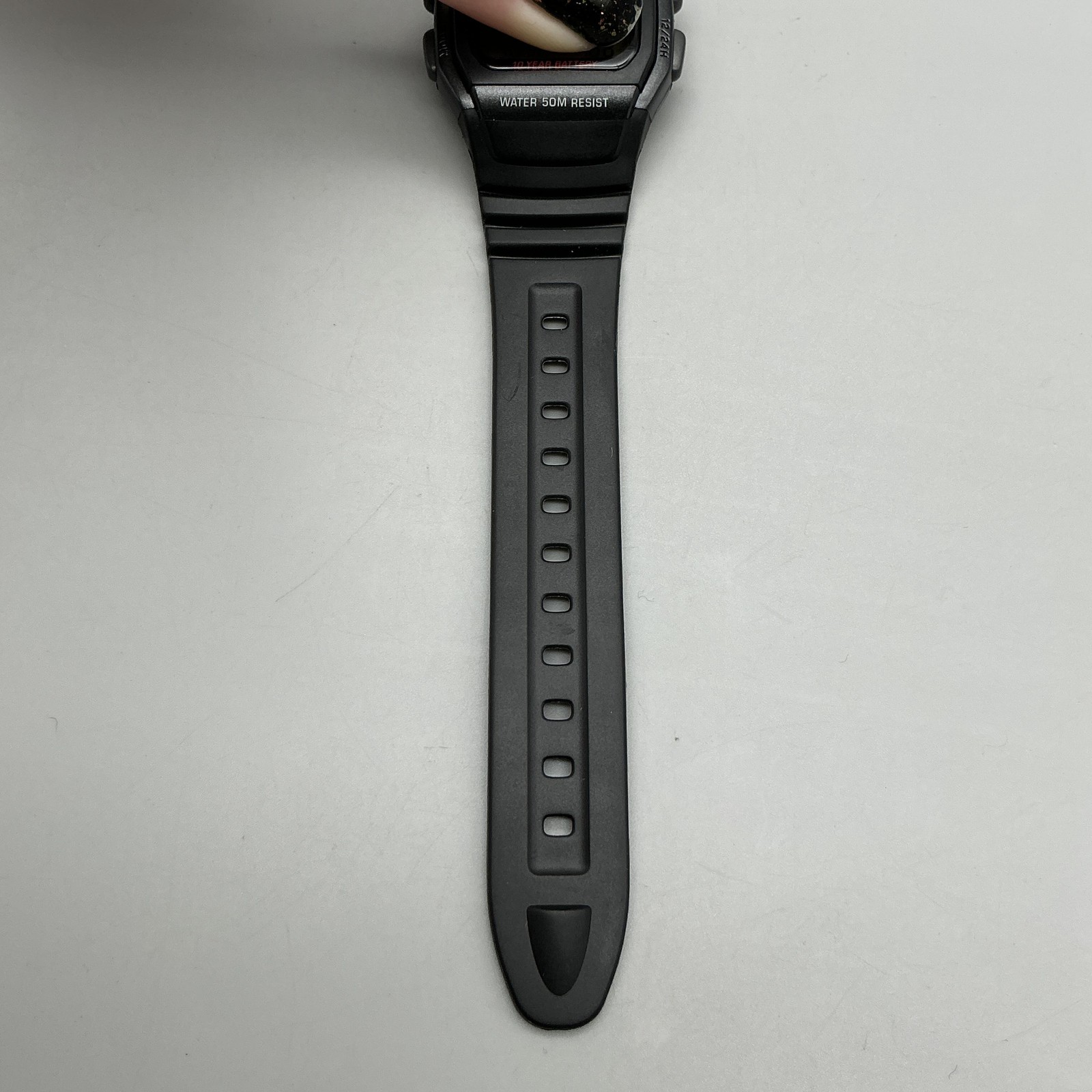 Casio Mens Watch 36mm Black Digital Alarm Chrono 2499 W-96H Illuminator 50M