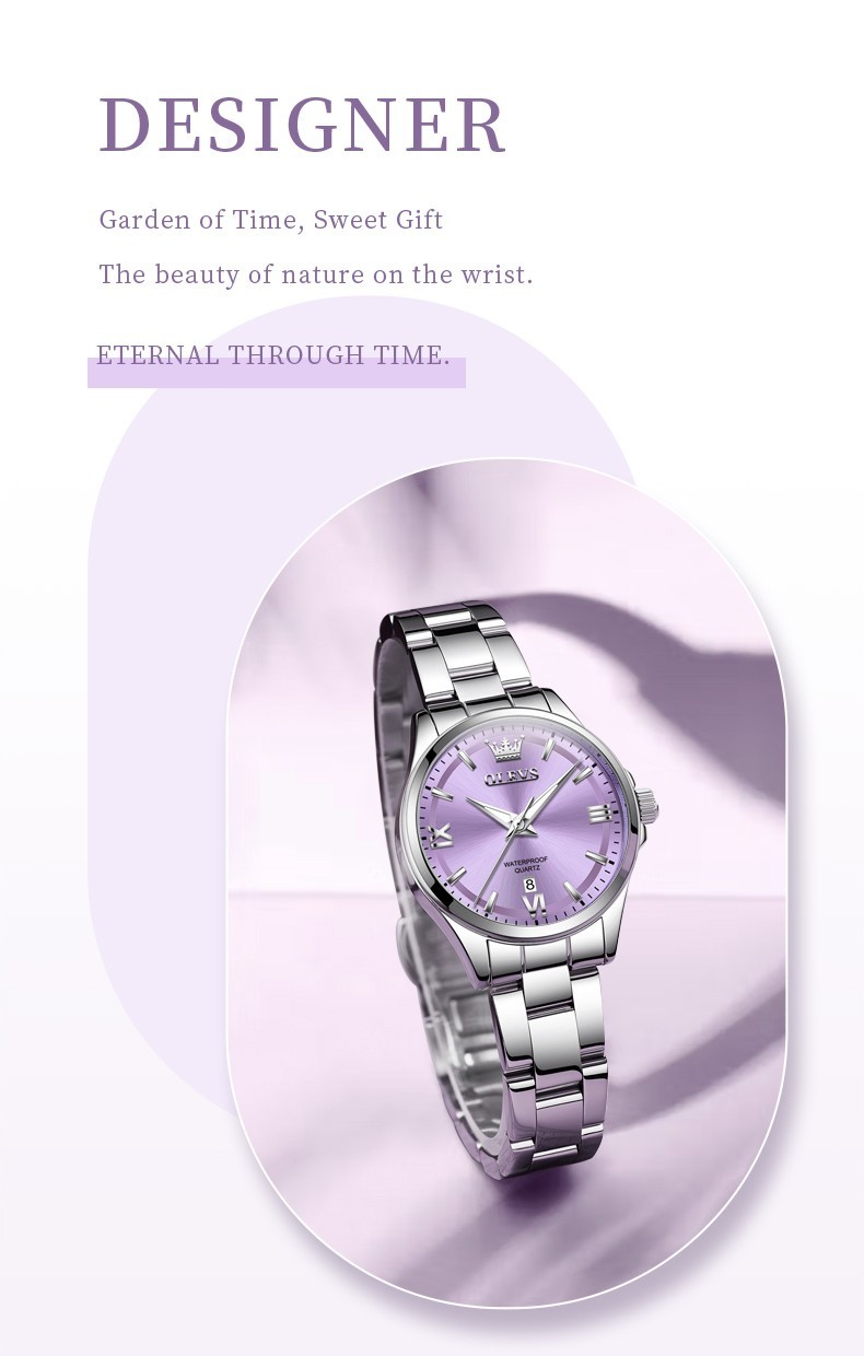 OLEVS Japan Movement Fashion Diamond Dial Leisure Lady Quartz Wristwatch 3668