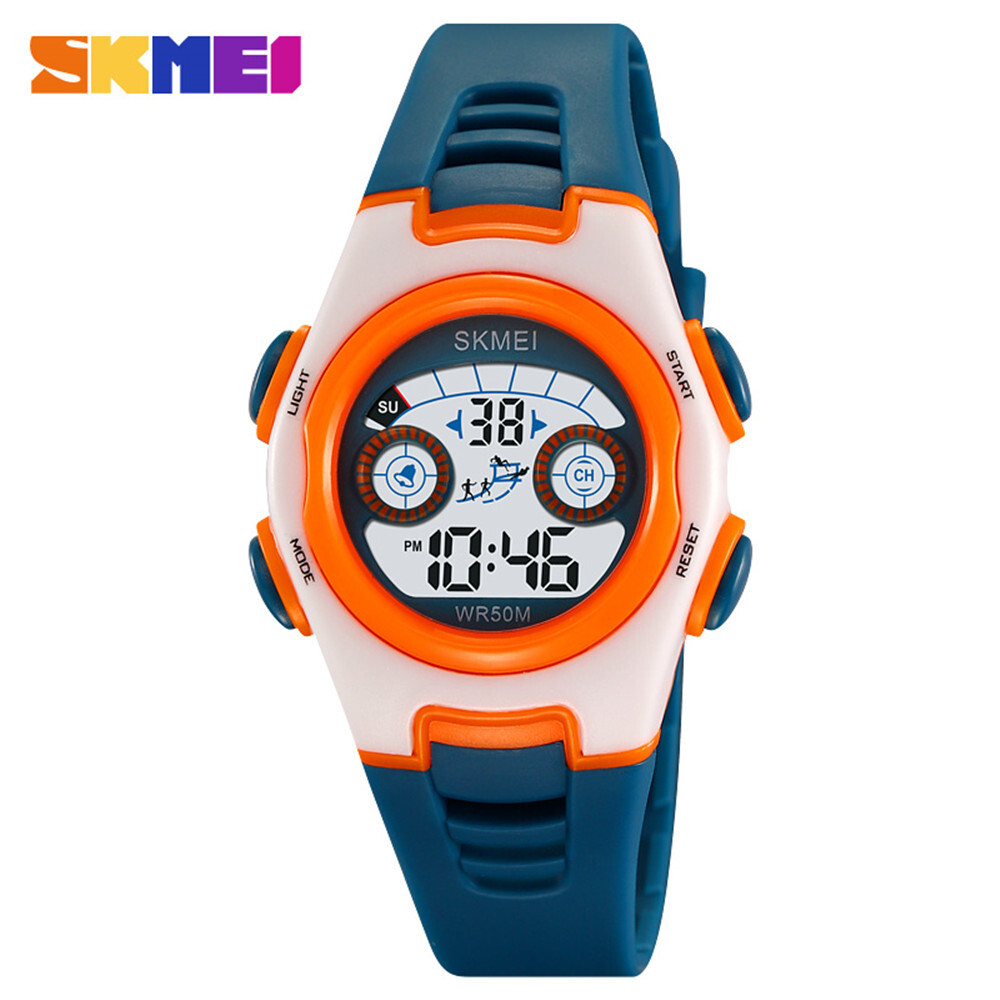 SKMEI Digital Sport Watch for Boys Girls LED Silicone Band Waterproof Wristwatch