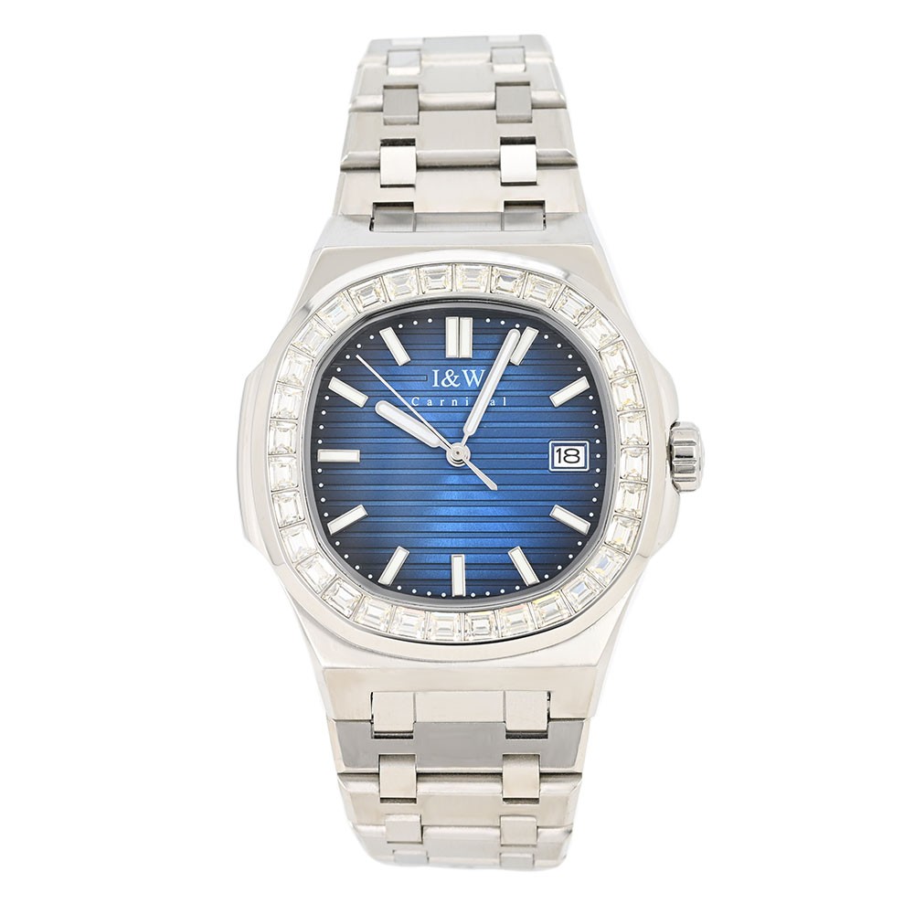 I＆W Carnival IW721DA-3 IW721DA Silver Automatic Analog Navy Silver