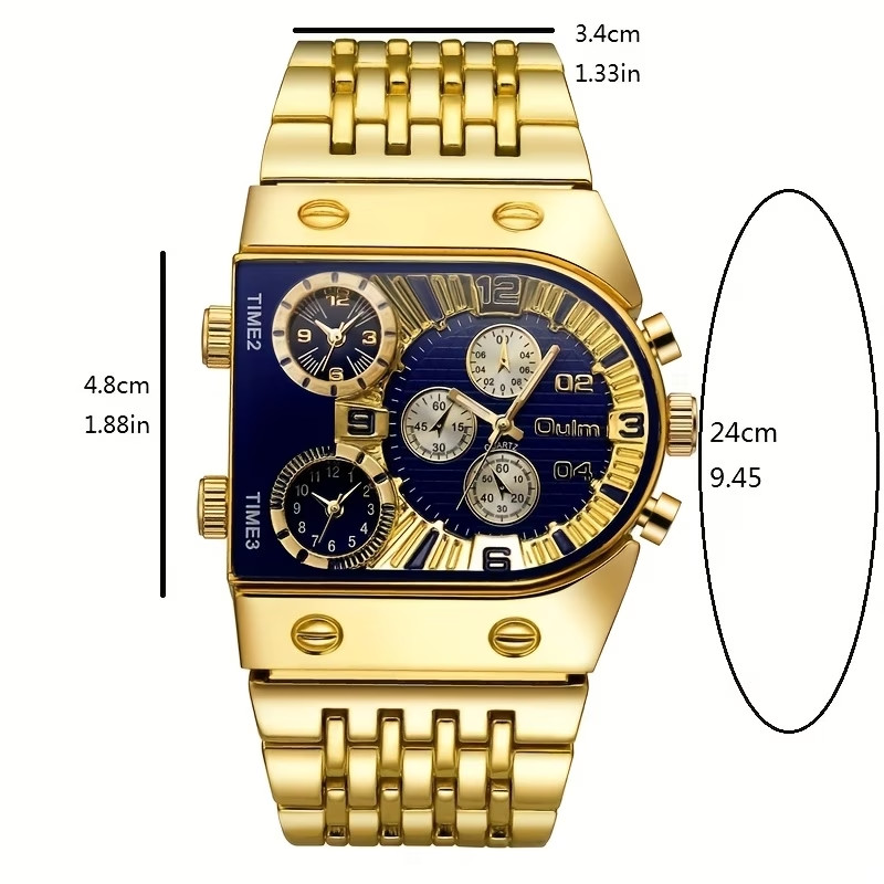 Cool Fashion Men Quartz Watch Powered 36V Battery Roman Numeral Indicators Gift
