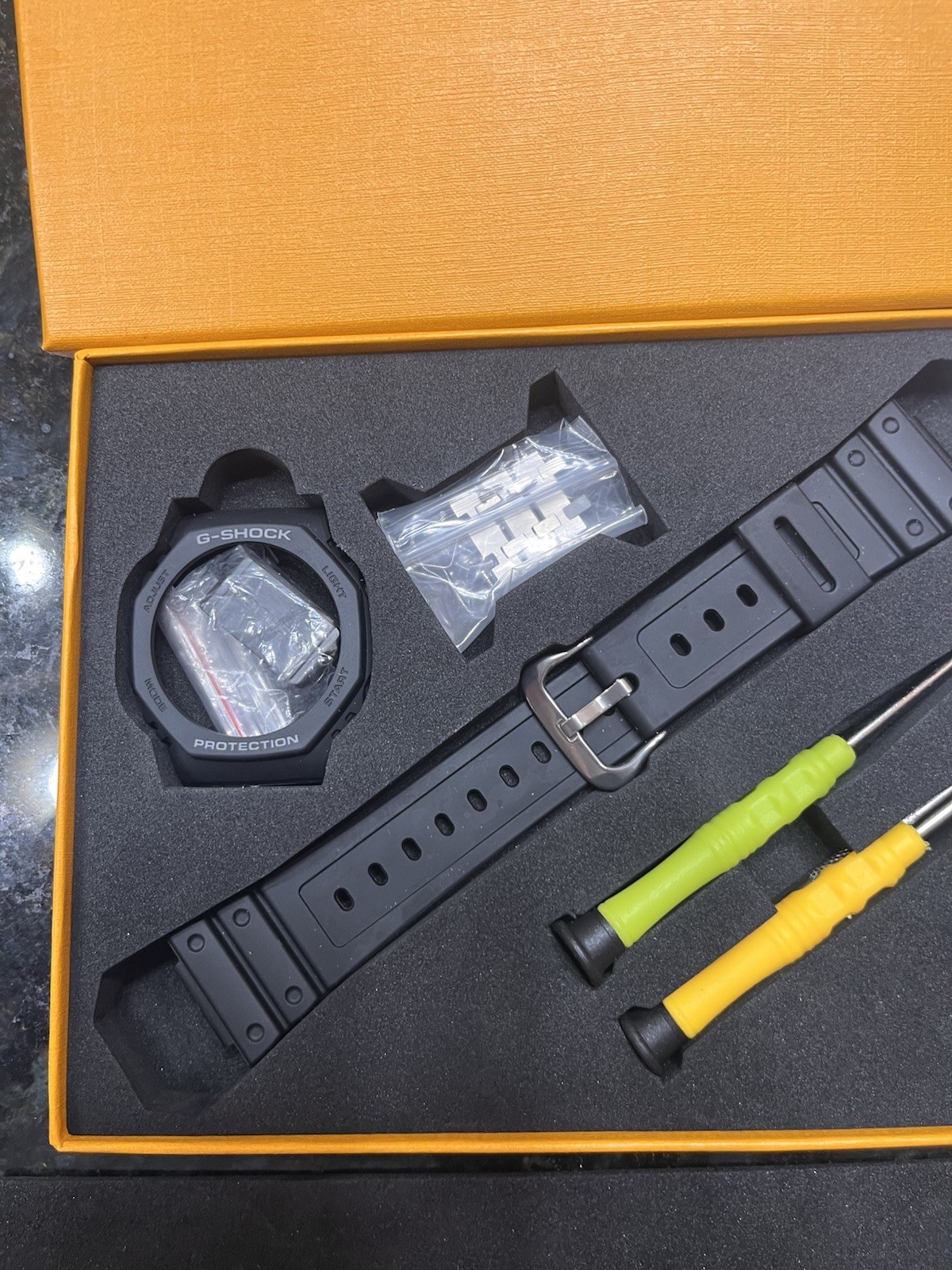G-Shock GA 2100 AP MOD Dial AP Black Dial. Has Original Band And Dial Kit.