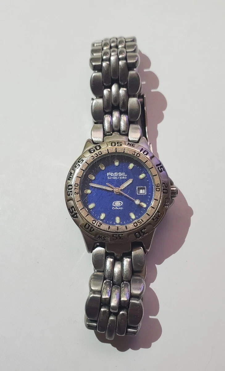 FOSSIL BLUE Quartz Wrist Watch – AM-3234 – Blue Gradient Dial 50 Meters /165 Ft