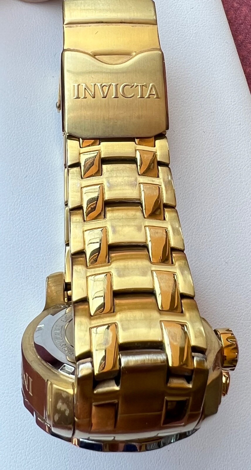 Women’s Invicta Pro Diver Chronograph Gold Plated Steel Watch 38 mm Model 15033