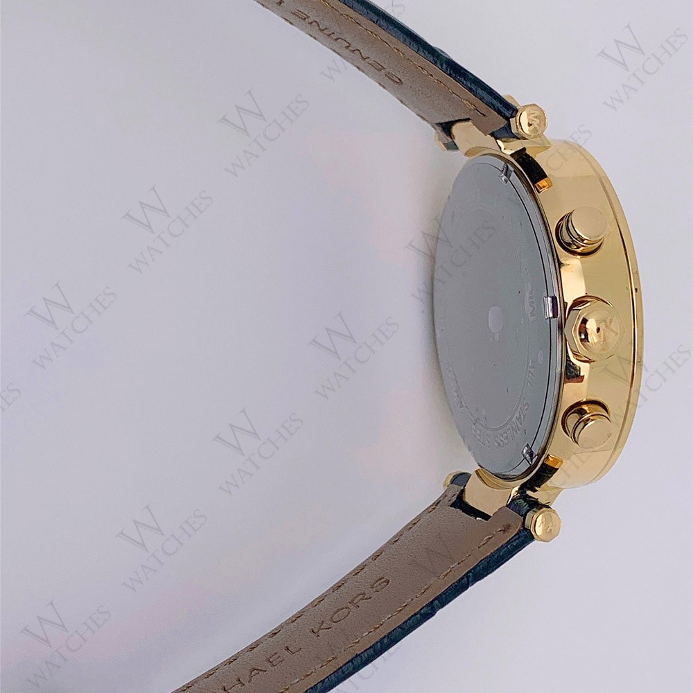 Michael Kors MK6985 Parker Leather Strap Green Dial Quartz Women’s Watch