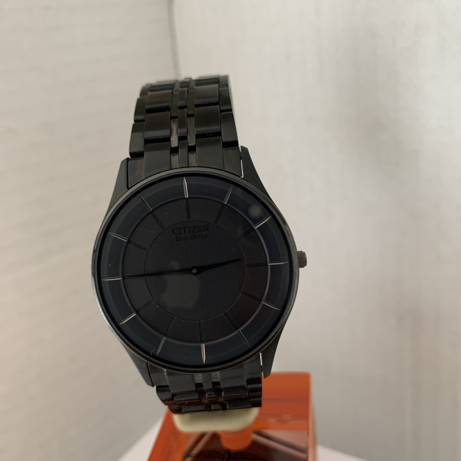 Citizen Men’s Eco Drive Stiletto Black Ion Plated S/S Bracelet Watch AR3015-53E