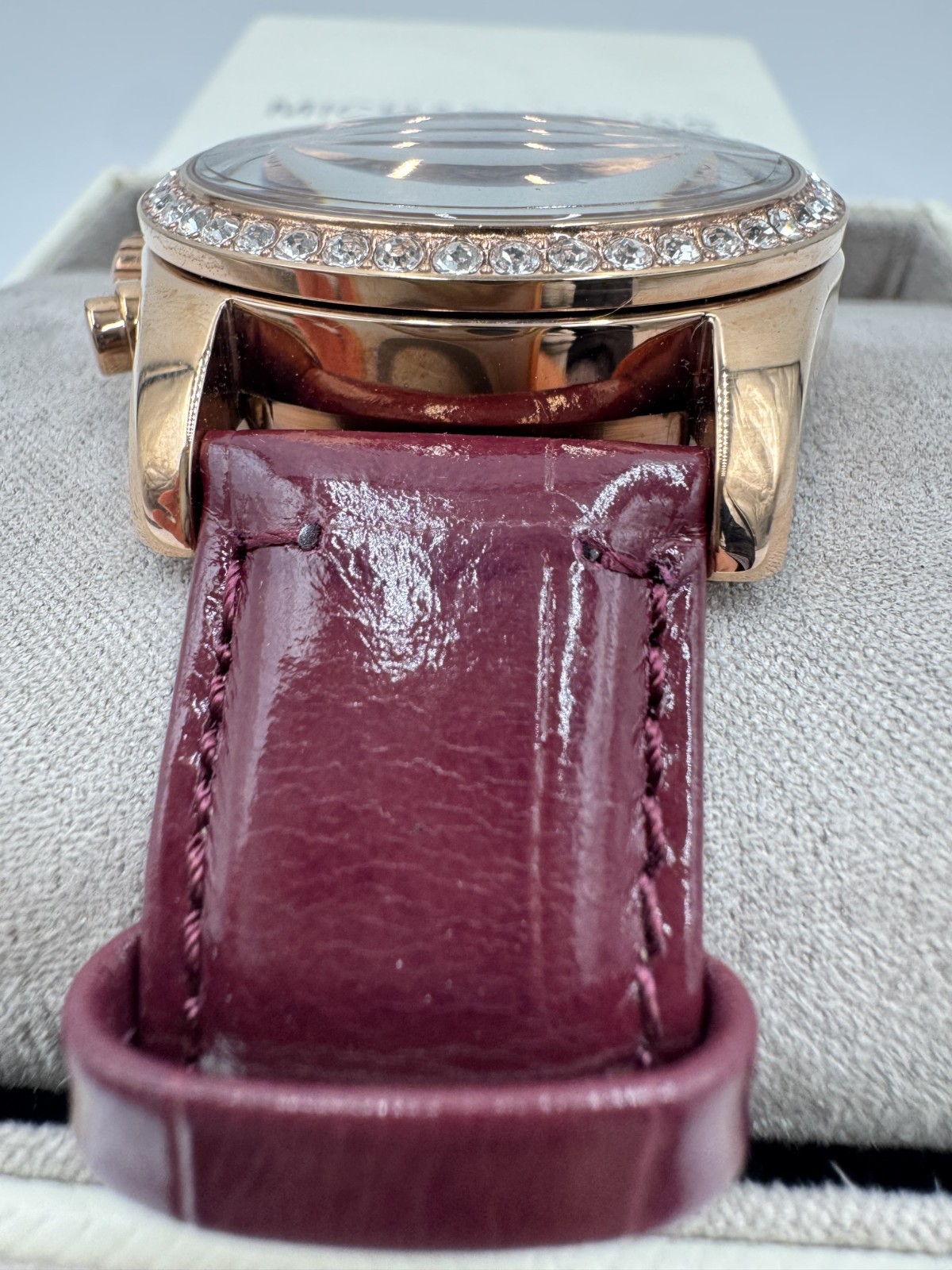 Michael Kors Women’s Lexington Pave Rose Gold Tone and Crocodile MK2971