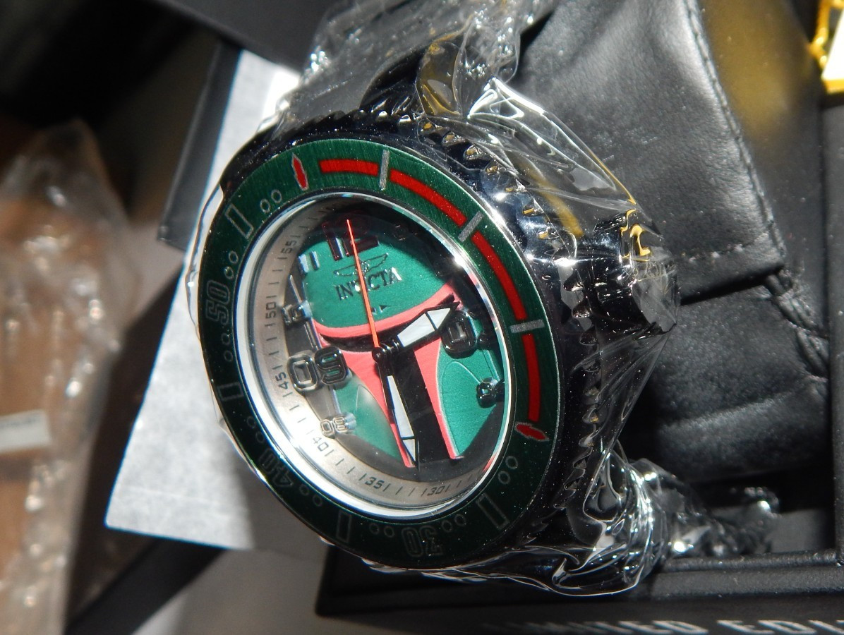 New INVICTA Star Wars BOBA FETT 52mm Date Watch 300m 27669 & Box LE 770/1977