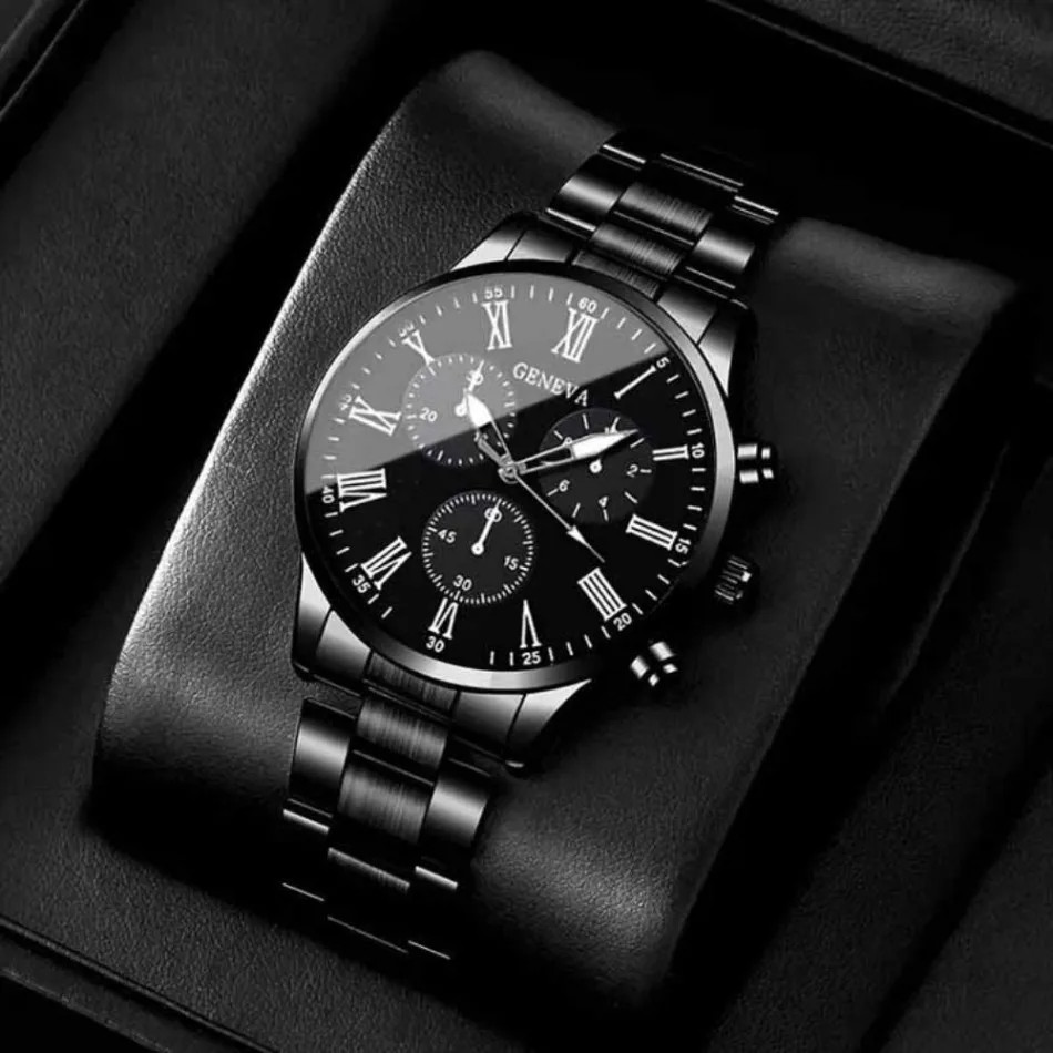 2pcs Luxury Men’s Quartz Watch Set, Business & Casual Wear – Ideal Gift for Back