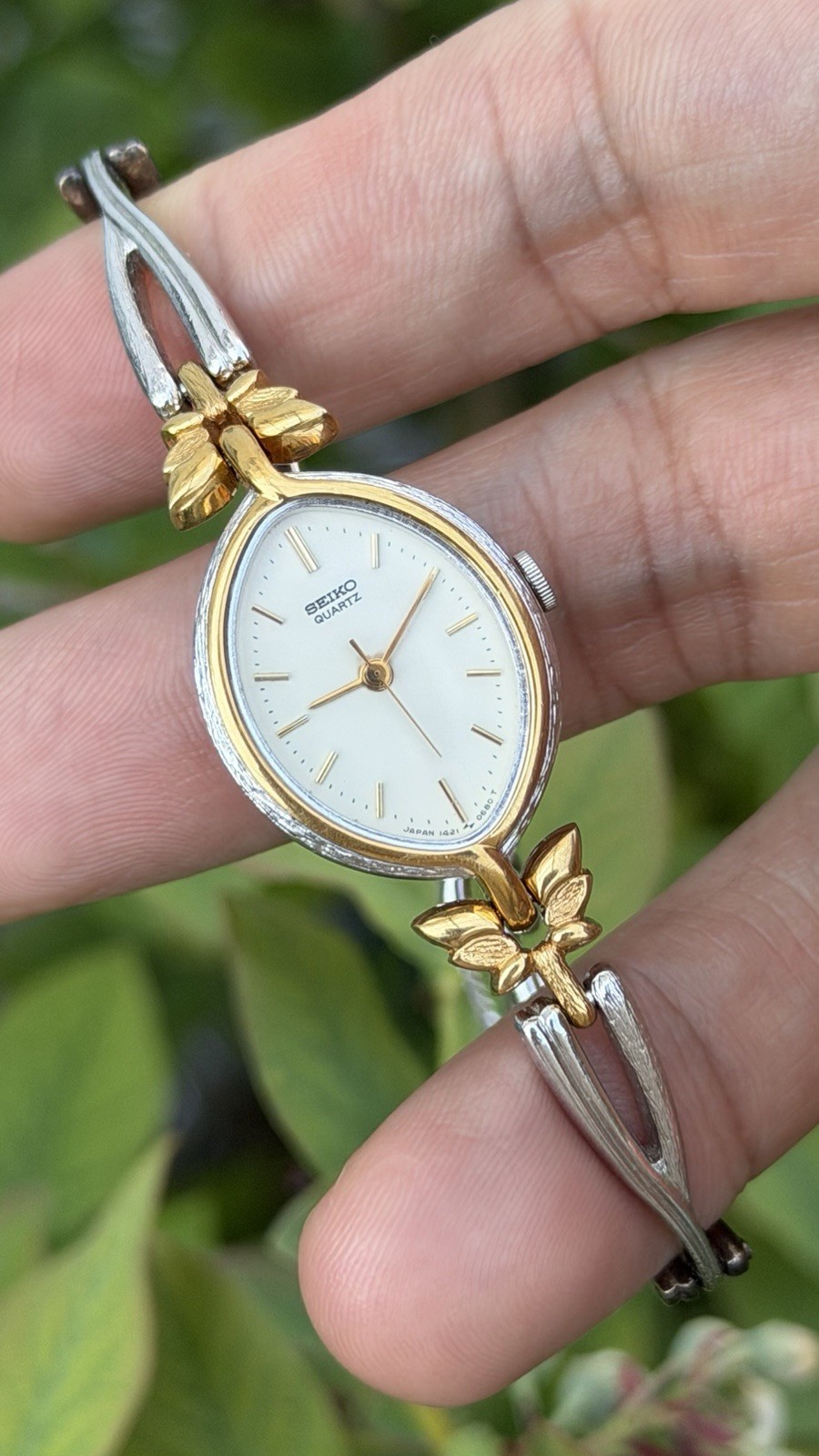 Vtg 1991 Seiko Quartz 1421-5360 [Decorative Beacelet] Women’s Watch