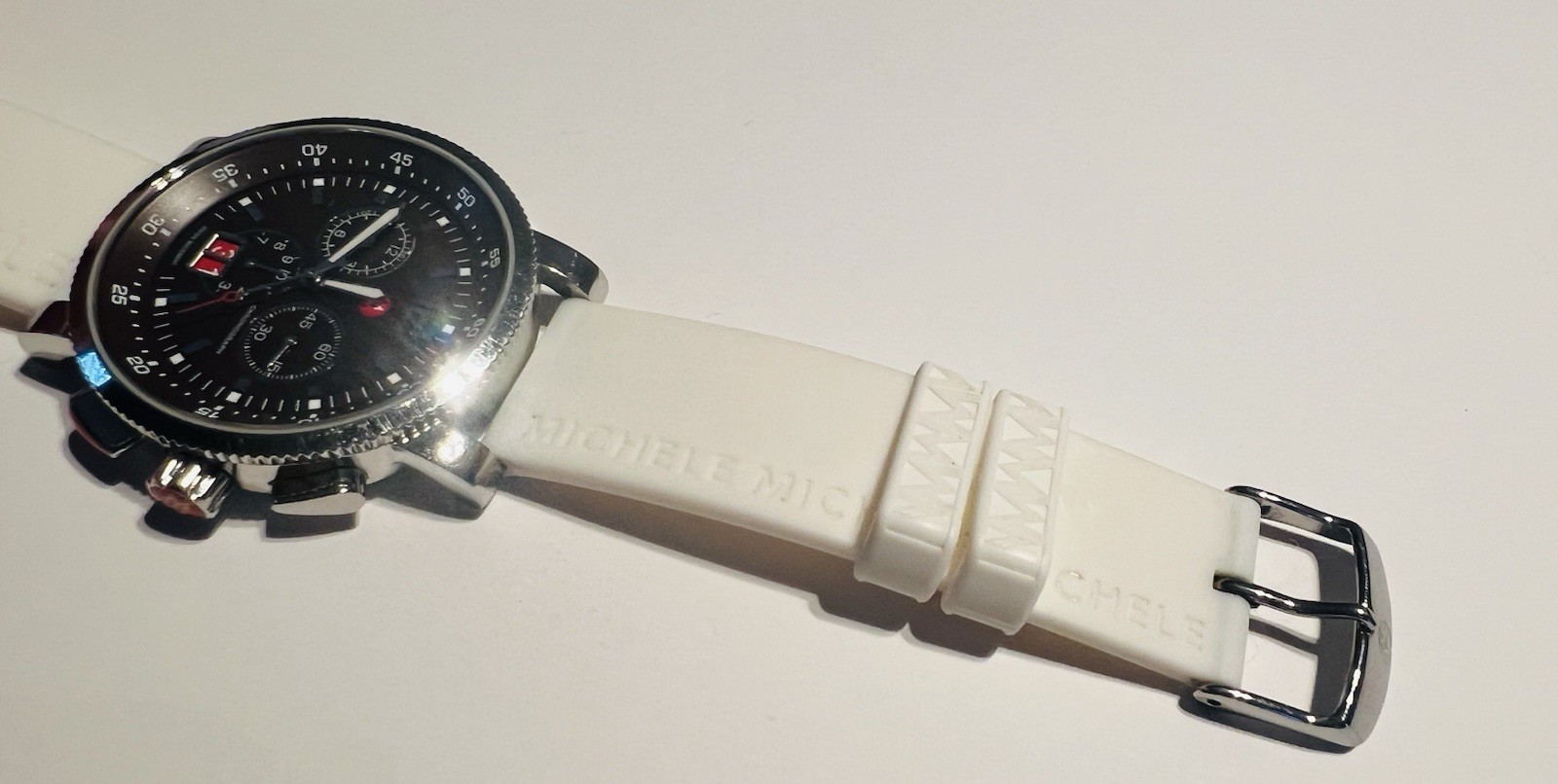 Michele Sport Sail Chronograph Watch MW01K00A0013 Swiss Quartz 41mm