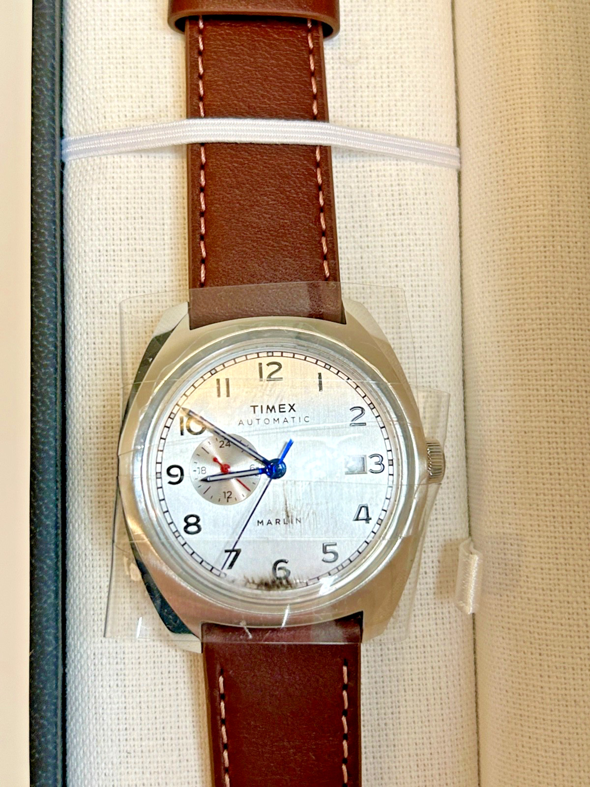 New in Box Timex Marlin Sub-dial Automatic Watch 39mm Leather Strap Watch