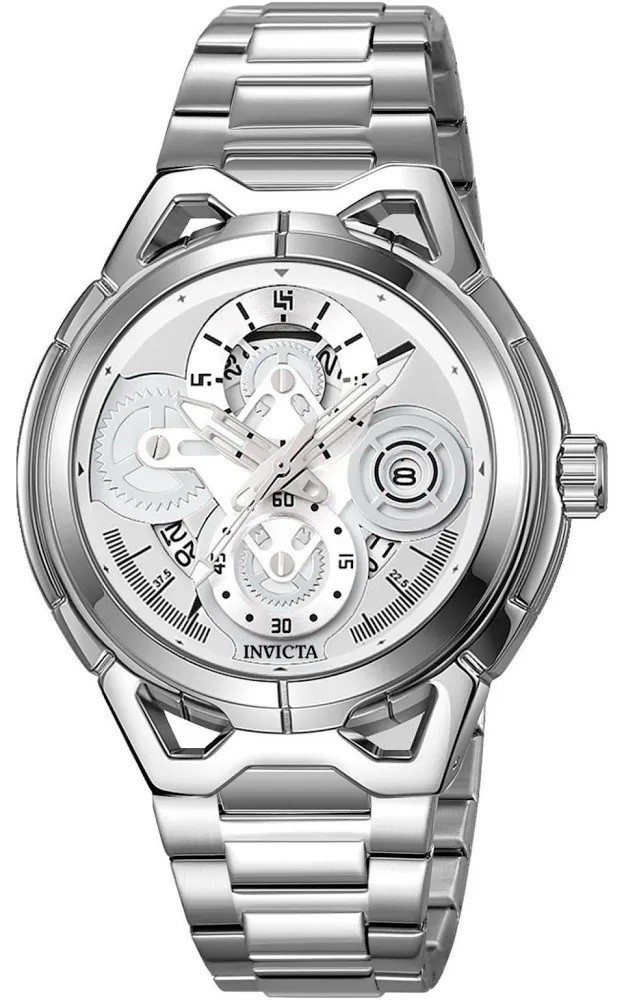 Invicta S1 Rally (79011) 44mm Men’s Quartz Watch – Silver Stainless Steel – NEW