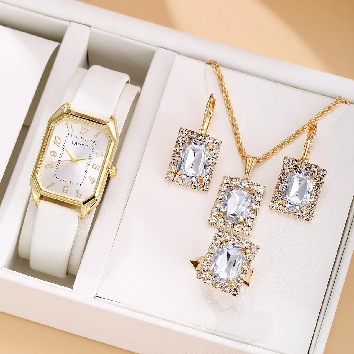 6/5/1PCS Luxury Fashion Square Women’s Watches Brand Ladies Quartz Wristwatch