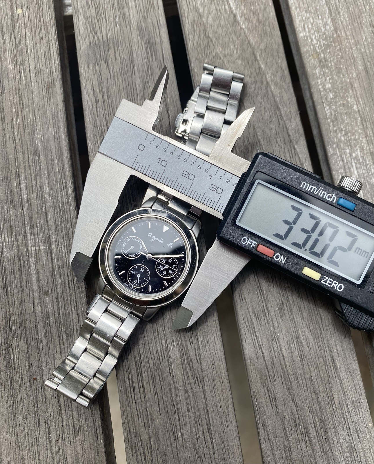 Seiko Agnes B Calendar JDM Quartz Watch 33mm Stainless Steel Made In Japan