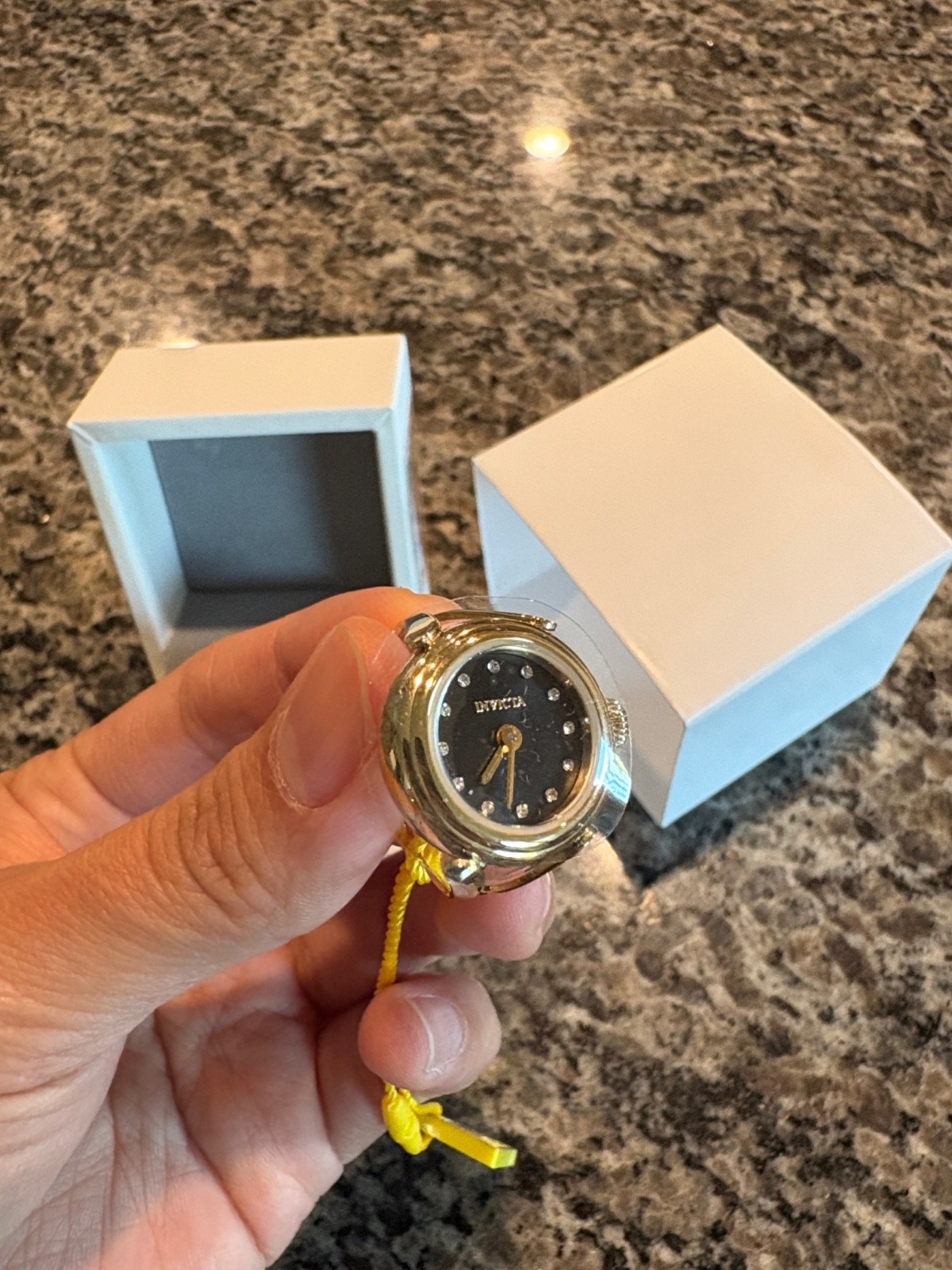 Invicta Angel Lumalink Women’s Ring Watch – 17.5mm, Gold