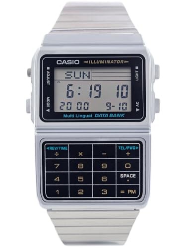 CASIO Data Bank DBC-611-1DF Calculator Watch Silver Vintage Retro Japan Y860861