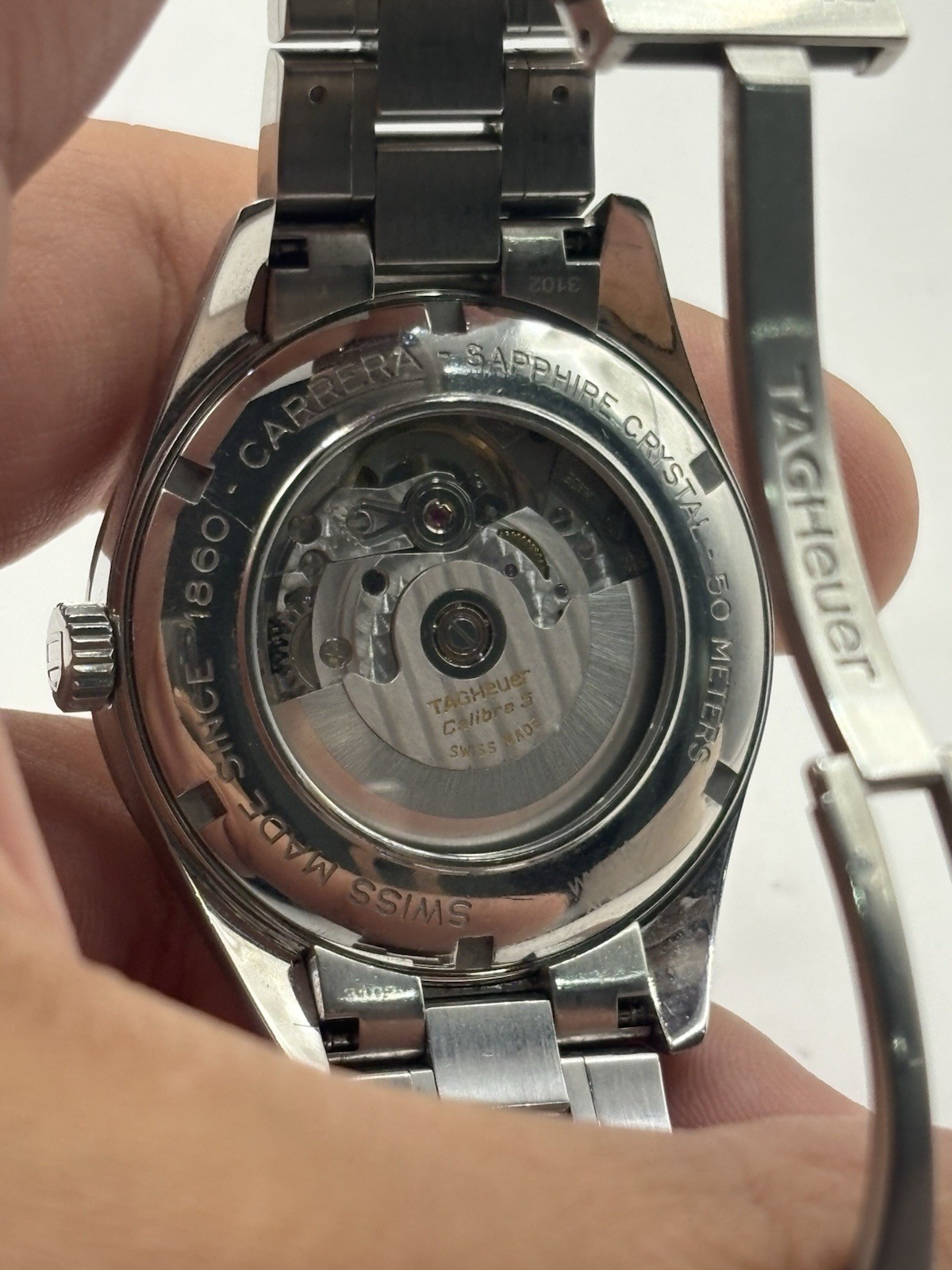 Tag Heuer Carrera Calibre 5 39mm Mens Automatic Watch WV211A Stainless Read Desc