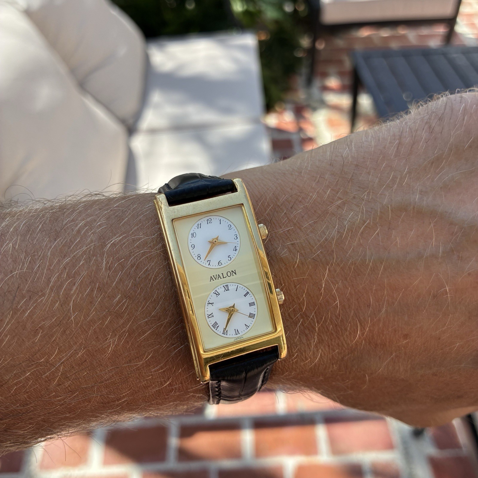 STUNNING Avalon Dual Time Zone By Citizen Men’s Tank Watch – READ Description