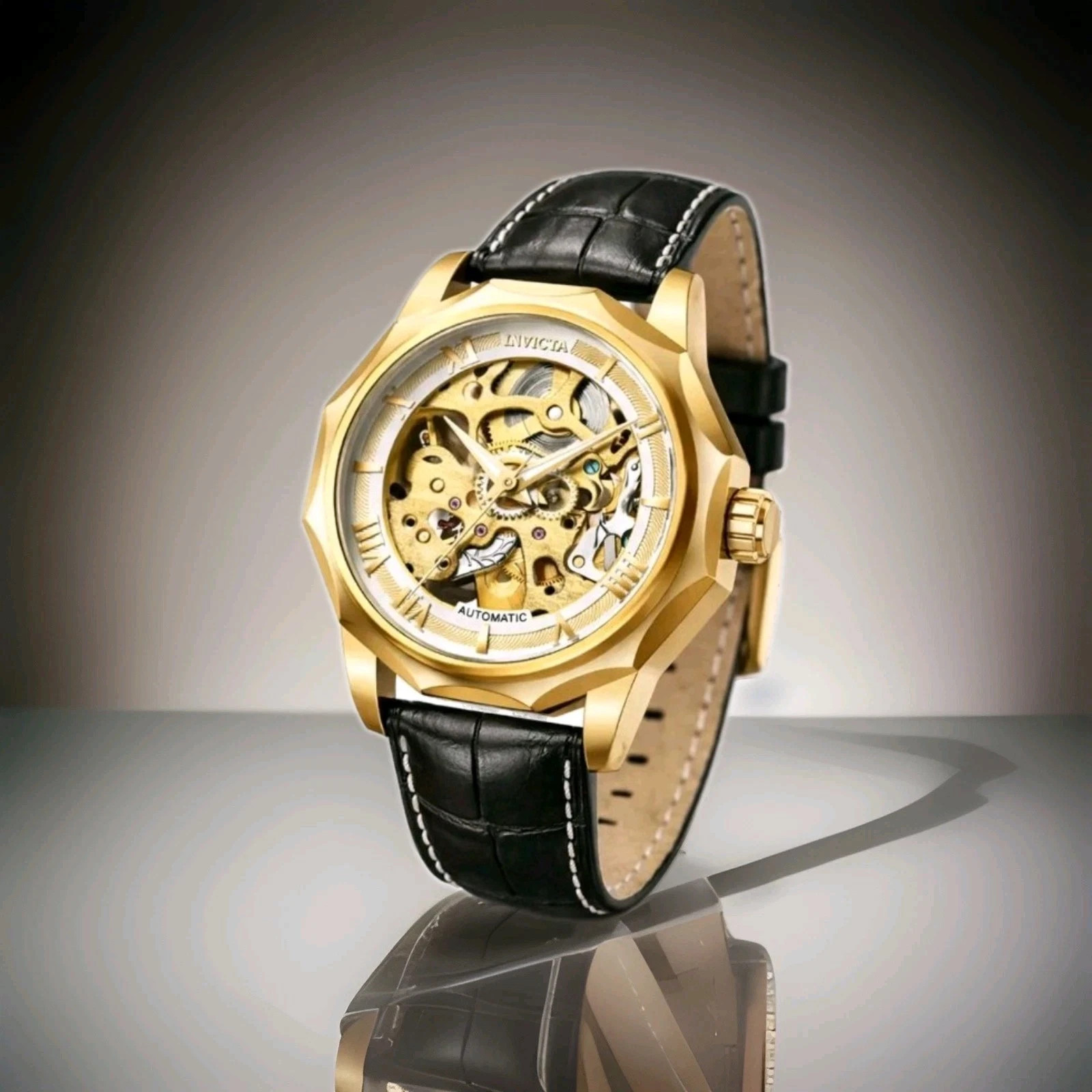 Invicta Objet d’Art 42mm Automatic Skeleton Dial Watch NIBWT