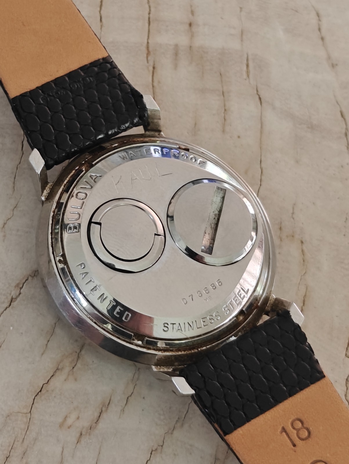 BULOVA 1968 ACCUTRON 214 Backset, ALL Stainless Steel, new Batt. Keeps XLNT time