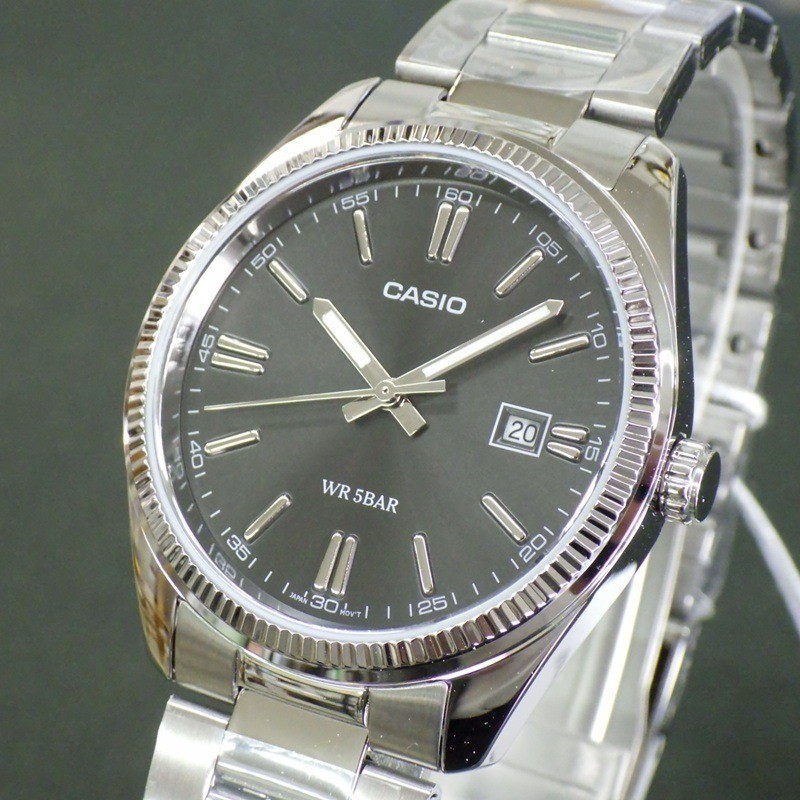 CASIO MTP-1302D-1A1JF Men’s Analog Stainless Steel Watch Black Dial JDM New