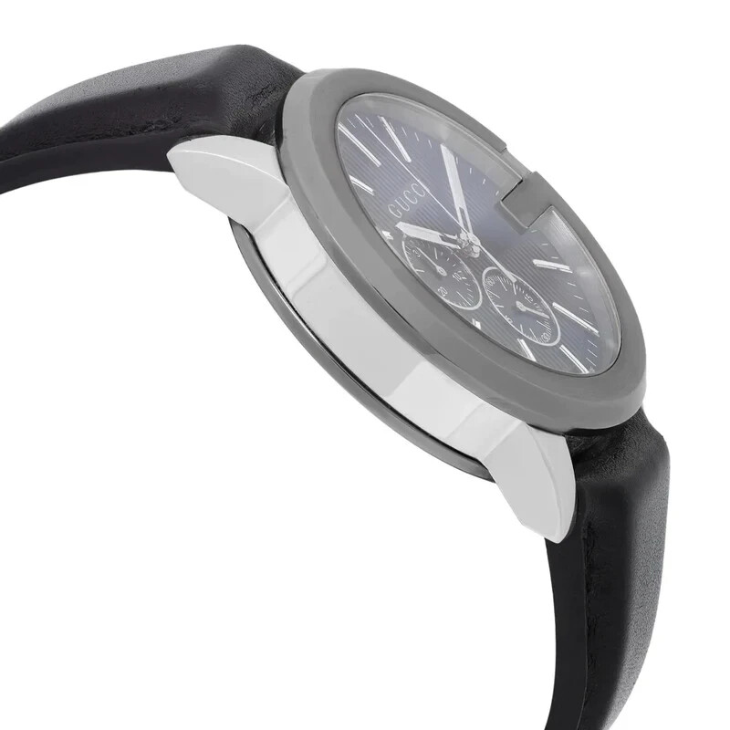 Gucci G-Chrono Men’s Chronograph Leather Band Watch – YA101205 ($1820 MSRP)