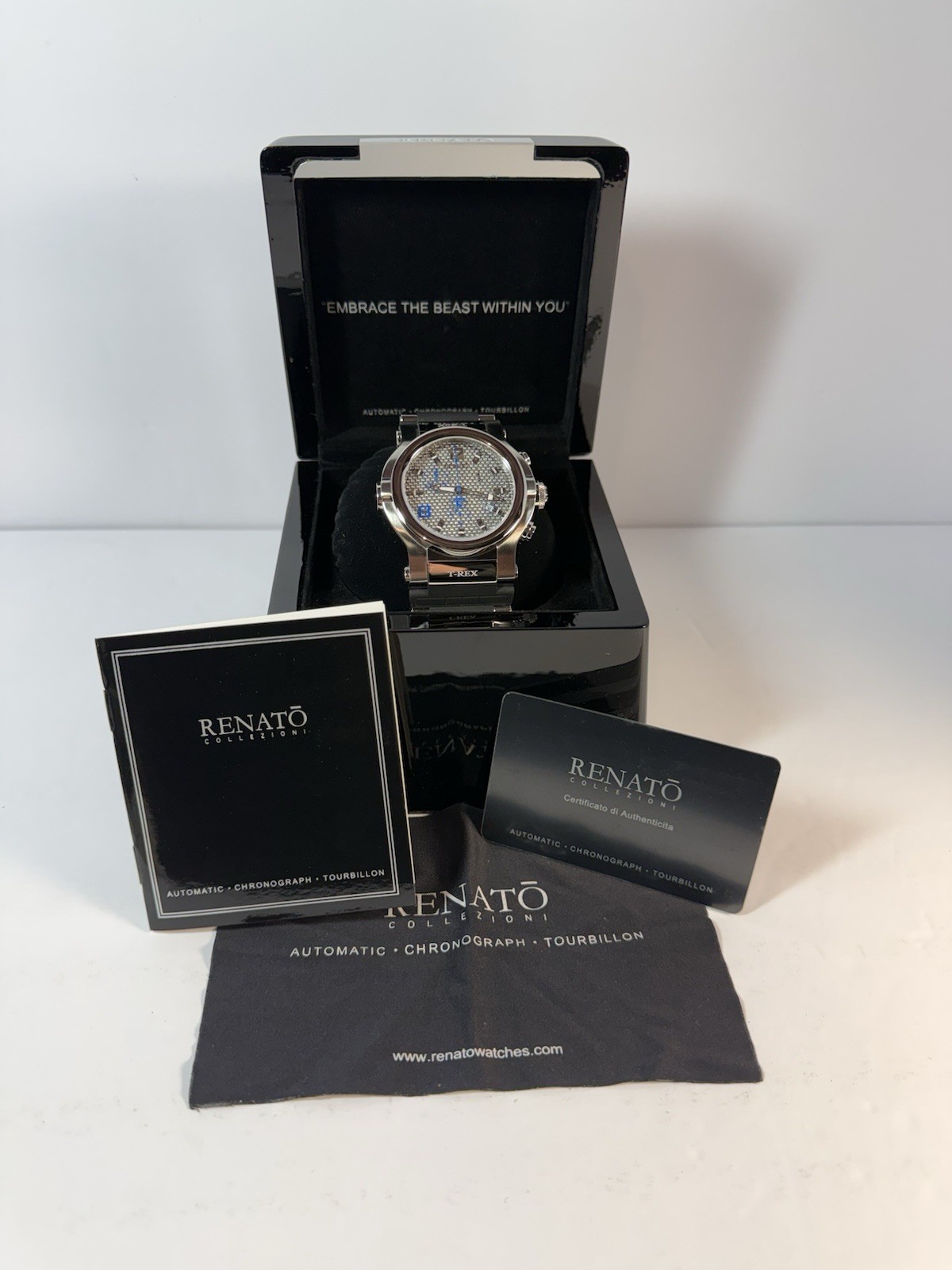 New Renato T-Rex Swiss ETA G10 Quartz Chrono w/ Box & Papers Beast!